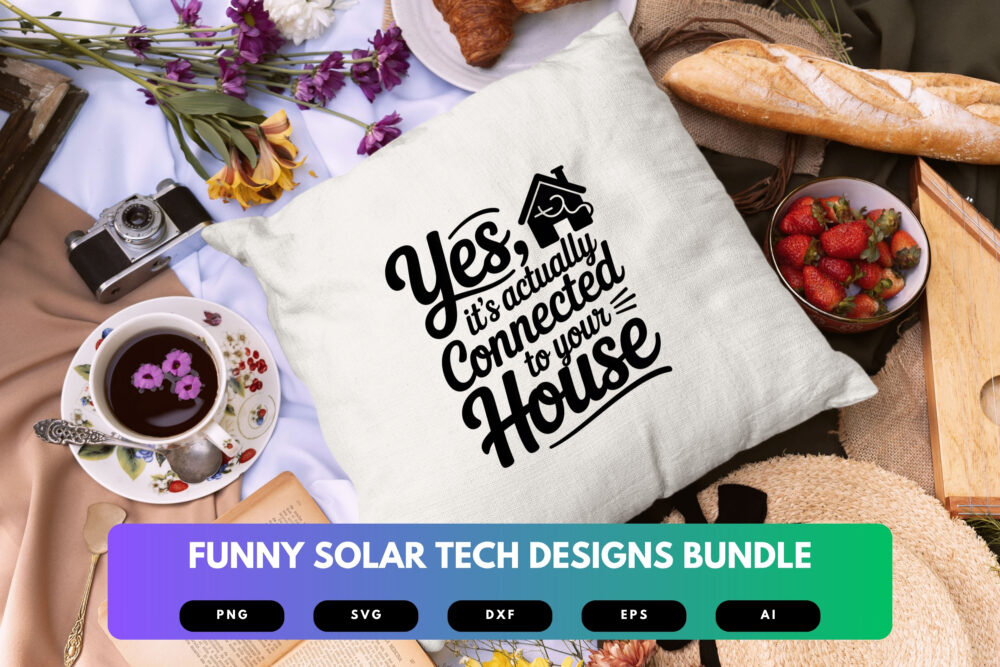 Funny Solar Tech SVG Bundle | Renewable Energy Humor Clipart, Solar Installer Cut Files for Cricut & Sublimation - Image 3